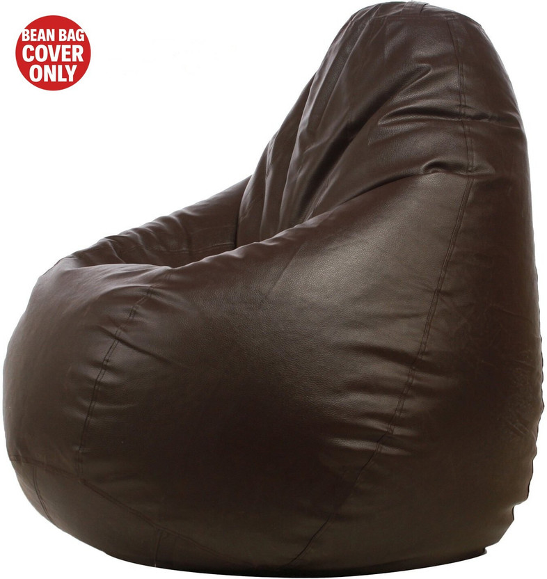 Urban Infatuation Large Tear Drop Bean Bag Cover  (Without Beans)(Brown)