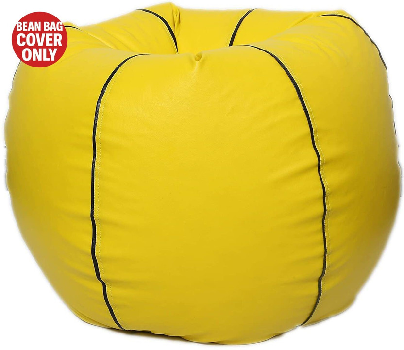 Gunj XL Tear Drop Bean Bag Cover  (Without Beans)(Yellow)