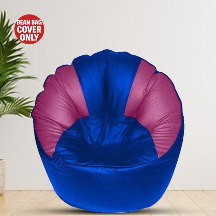 Gunj Jumbo Chair Bean Bag Cover  (Without Beans)(Blue)