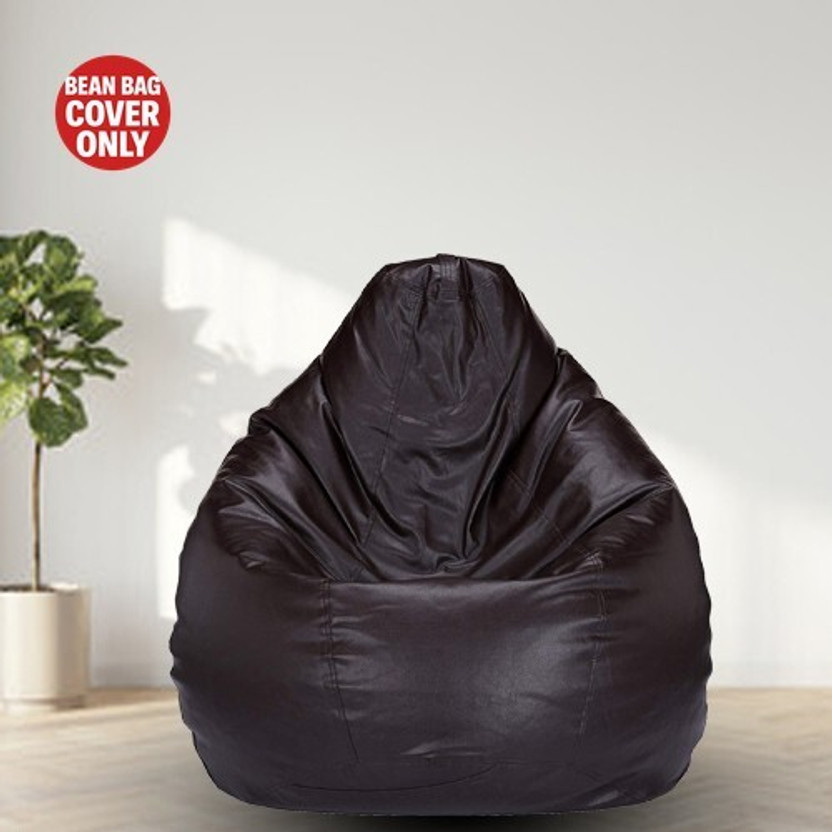 Gunj Large Tear Drop Bean Bag Cover  (Without Beans)(Brown)