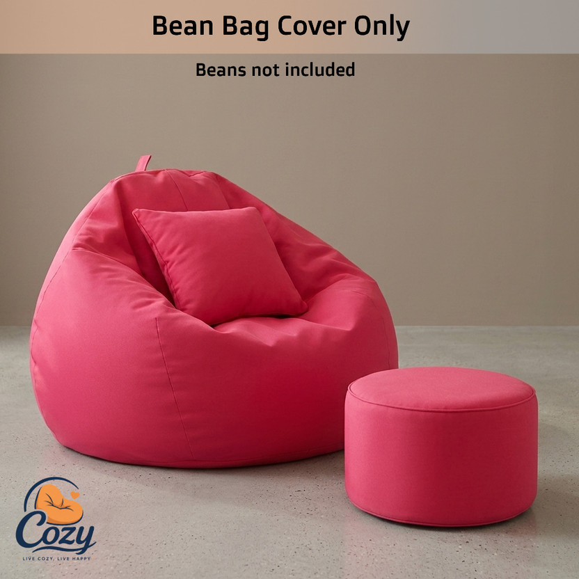 Cozy Cozy 4XL Tear Drop Bean Bag Cover  (Without Beans)(Pink) - Flipkart Deal
