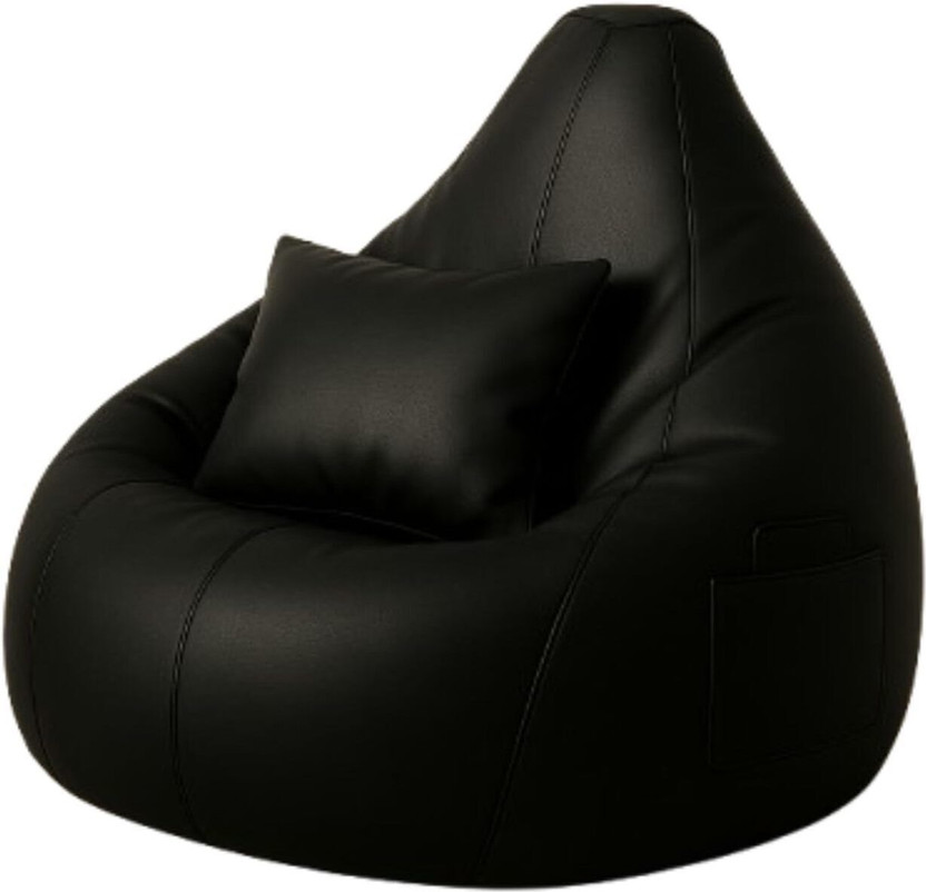 AV AV CART XL Chair Bean Bag Cover  (Without Beans)(Black) - Flipkart Deal