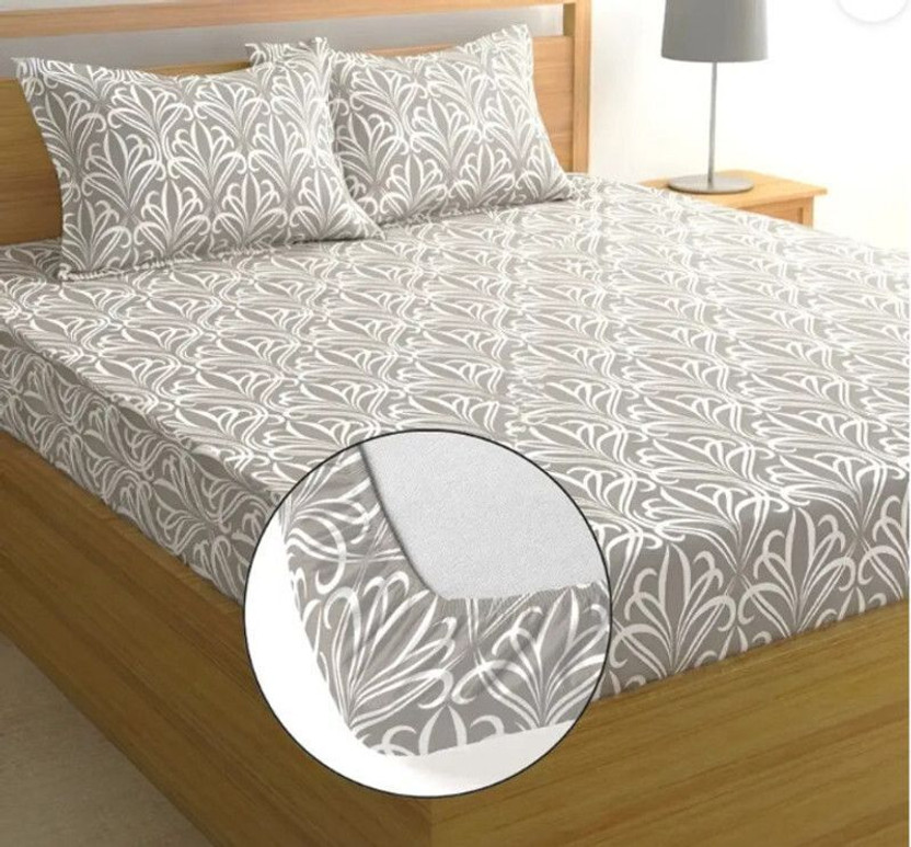 Flipkart Flipkart SmartBuy Cotton King Bed Cover(Grey, Orange, Multicolor) - Flipkart Deal