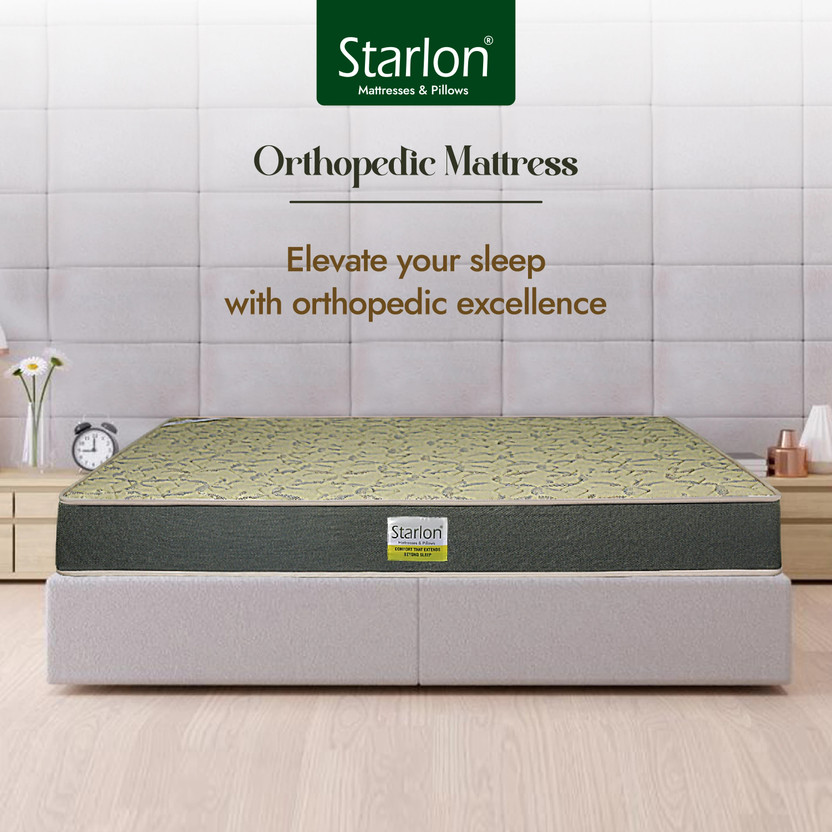 Starlon Orthopedic Mattress Queen size 5 inch Queen High Density (HD) Foam Mattress(L x W: 48 inch x 72 inch)