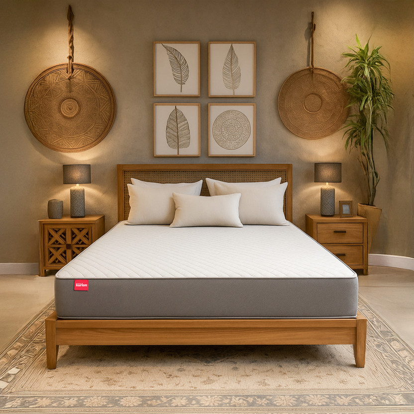 KURLON Orthopedic, Memory Foam, Medium Firm, Back & Spine Support, High Resilence Foam 5 inch Single Memory Foam Mattress(L x W: 72 inch x 35 inch)