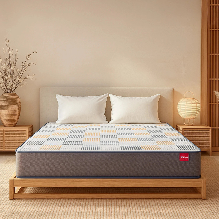 KURLON Dual Comfort, Reversible, Soft & Firm Support, High Resilence Foam 5 inch King High Resilience (HR) Foam Mattress(L x W: 78 inch x 72 inch)