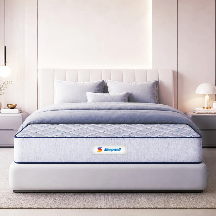 Sleepwell Sleepwell Nexa Plus Premium, Medium Firm, Anti-Skid Bottom,6inch King Memory Foam Mattress 6 inch King Memory Foam Mattress(L x W: 72 inch x 48 inch) - Flipkart Deal