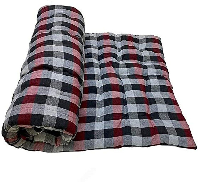 jy Single Bed Cotton Filled Mattress Gadda Soft & Reversible 3 inch Single Cotton Mattress(L x W: 72 inch x 35 inch)