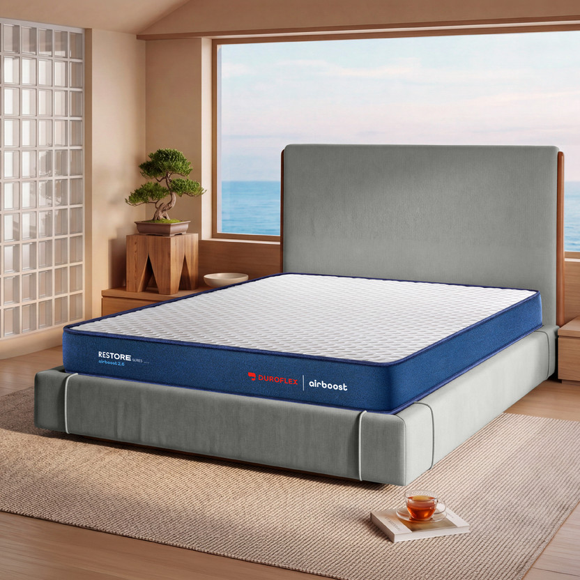 Duroflex Duropedic Livein Airboost 2.6, Medium Firm Orthopedic 6 inch King High Density (HD) Foam Mattress(L x W: 78 inch x 72 inch)