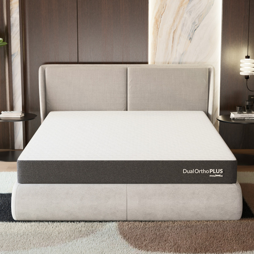 SleepyHug AirCell Series Dual Ortho Reversible Orthopedic 2-layer Honeycomb Grid Foam 4 inch Double High Resilience (HR) Foam Mattress(L x W: 72 inch x 48 inch)