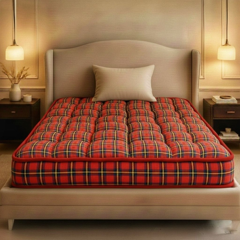 mik LUXURSLEEP Durable Bed Mattress 5 inch Double Cotton Mattress(L x W: 72 inch x 48 inch)