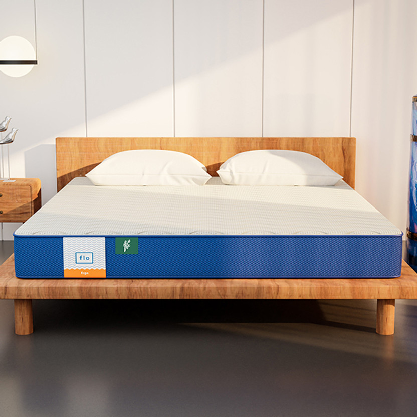 FLO Ergo 4 inch King PU Foam Mattress(L x W: 72 inch x 72 inch)