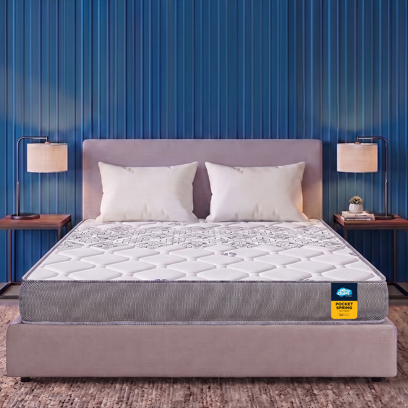 Centuary Mattresses Sleepables Ortho Pocketed Zero Partner Disturbance Plush Quilted 6 inch Single Pocket Spring Mattress(L x W: 72 inch x 36 inch)