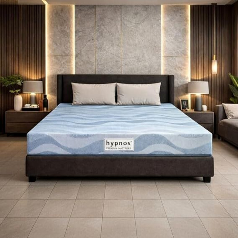 Hypnos Hybrid Eco-Friendly Materials, Breathable Soft Knitted Fabric, Cooling Latex 5 inch Double Latex Foam Mattress(L x W: 78 inch x 48 inch)