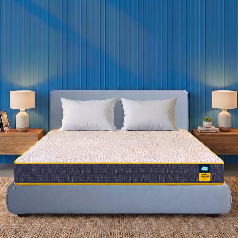 Centuary Sleepables Dual-Sided Hard & Soft 5 inch Double High Resilience (HR) Foam Mattress(L x W: 72 inch x 48 inch)
