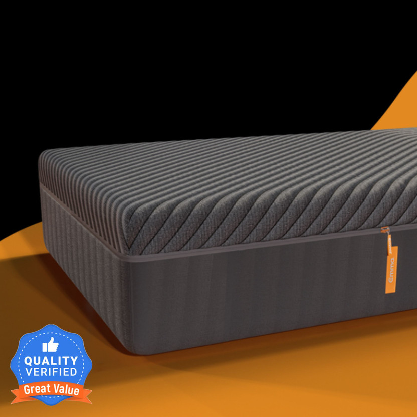 Emma Germany Black Orthopaedic Roll Pack 6 inch King High Resilience (HR) Foam Mattress(L x W: 72 inch x 72 inch)