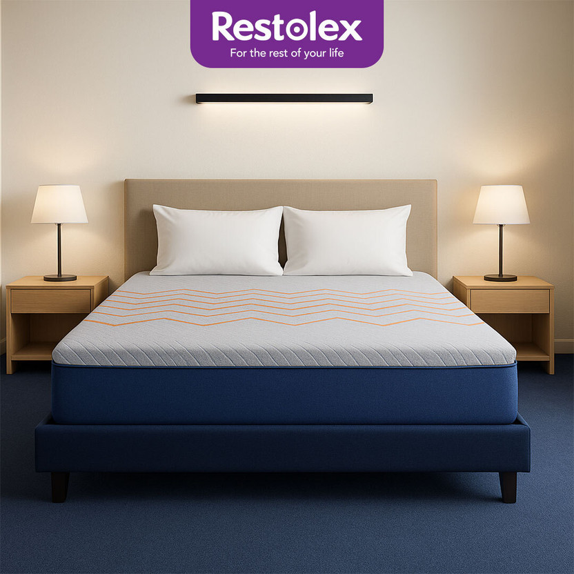 Restolex Anti-Stress Orthopedic Roll-Pack 6 inch Queen Memory Foam Mattress(L x W: 75 inch x 60 inch)
