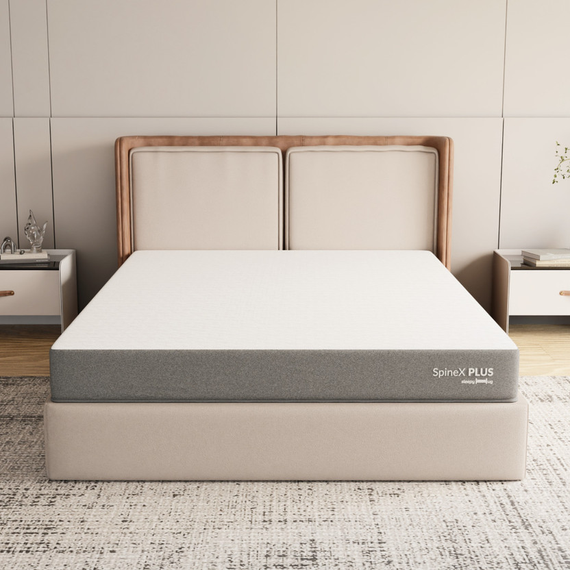 SleepyHug Aircell Ortho SpineX Plus 4 inch Double High Resilience (HR) Foam Mattress(L x W: 75 inch x 48 inch)