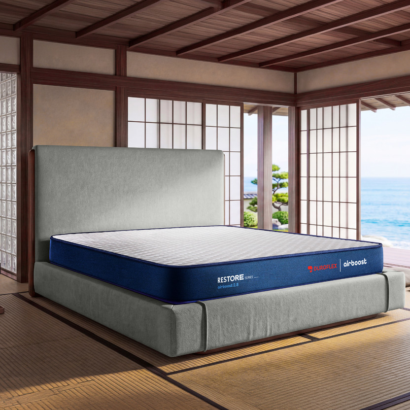 Duroflex Duropedic Livein Airboost 2.8, Medium Firm Orthopedic 8 inch King High Density (HD) Foam Mattress(L x W: 75 inch x 72 inch)