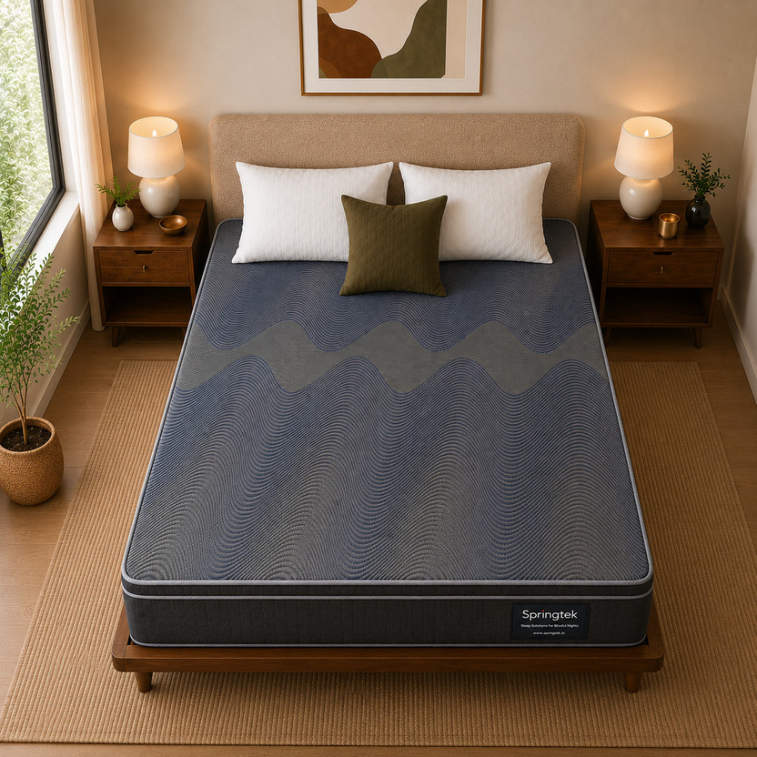 SPRINGTEK Euro Top Hybrid Latex 10 inch Queen Pocket Spring Mattress(L x W: 72 inch x 60 inch)