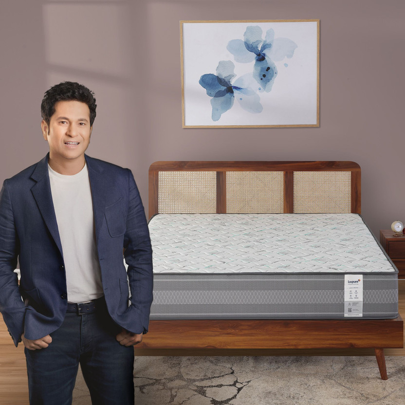 Livpure Smart ORTHO CURVX ComfortScience foam with SPINE Shaped 5D SleepTech Crafted Zones 6 inch Double High Resilience (HR) Foam Mattress(L x W: 72 inch x 48 inch)
