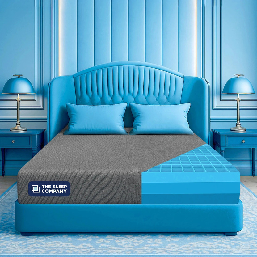 The Sleep Company SmartGRID Ortho Grey - AIHA Certified Medium Firm feel for Back Pain Relief| 6 inch Single High Density (HD) Foam Mattress(L x W: 72 inch x 36 inch)
