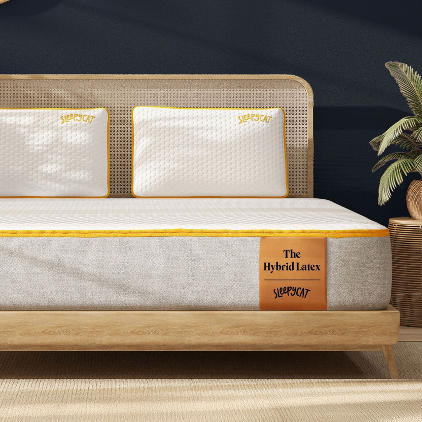SleepyCat Hybrid Latex Mattress for Back Pain Relief & Comfort 6 inch King Latex Foam Mattress(L x W: 76 inch x 72 inch)