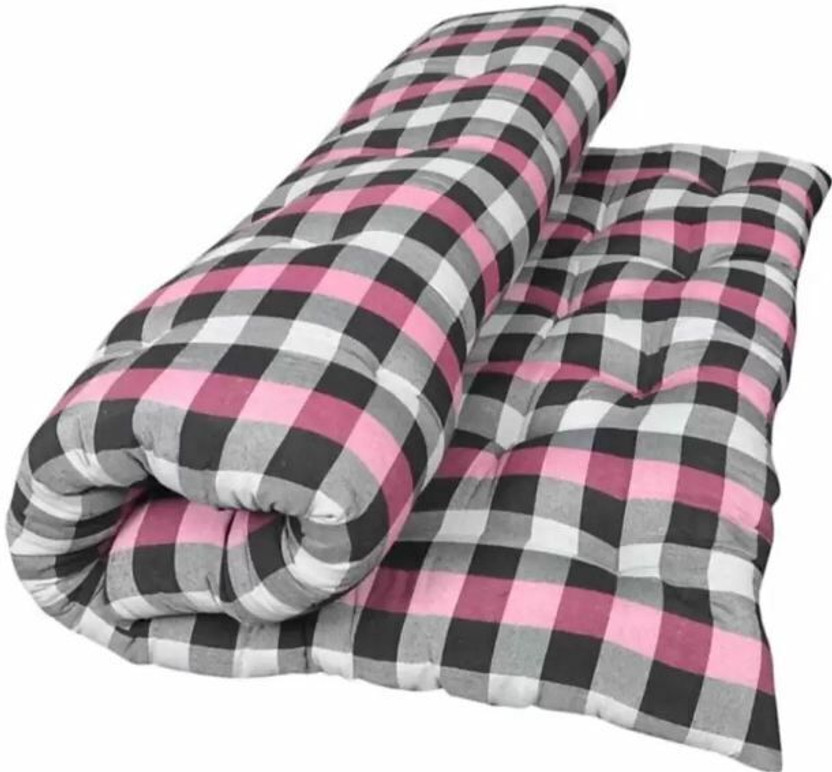 RAJASTHAN HANDLOOM Soft Cotton Multicolour Mattress / Gadda 3 inch King Cotton Mattress(L x W: 72 inch x 48 inch)