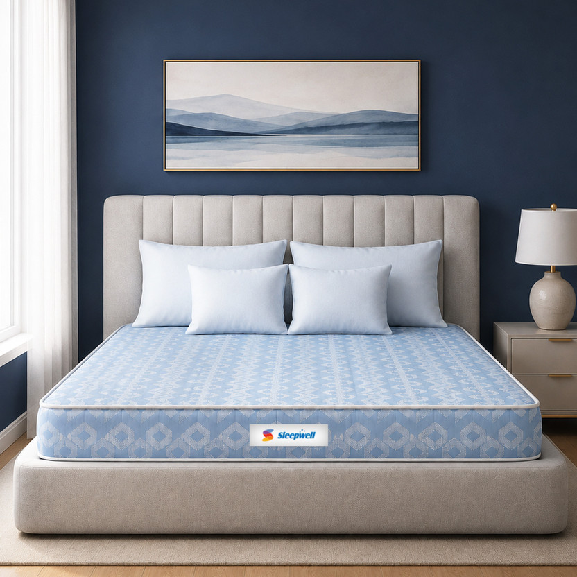 Sleepwell Orthopedic, Impression Memory Foam, Firm Resitec Support Layer, Anti-Microbial 6 inch Double Memory Foam Mattress(L x W: 75 inch x 48 inch)