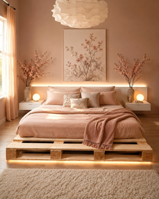 Prime Wooden Packers Beautiful Nordic Platform Bed Frame Engineered Wood Single Bed, 183 cm x 122 cm (6.0 ft x 4.0 ft)(Finish Color - Natural Plywood, Delivery Condition - DIY(Do-It-Yourself))