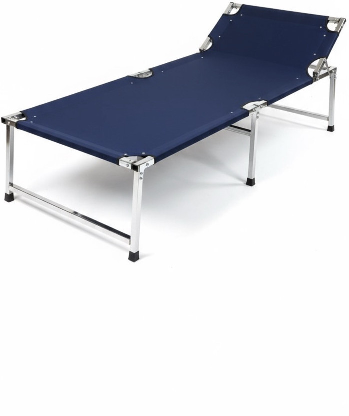 Jay Khodiyar Steel Metal Single Bed, 78 cm x 180 cm (2.56 ft x 5.91 ft)(Finish Color - Blue,  (Mattress Included), Delivery Condition - Pre-assembled)