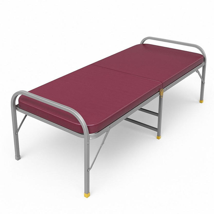 HIRA Metal Single Bed, 190 cm x 76 cm (6.23 ft x 2.49 ft)(Finish Color - MARRON,  (Mattress Included), Delivery Condition - DIY(Do-It-Yourself))