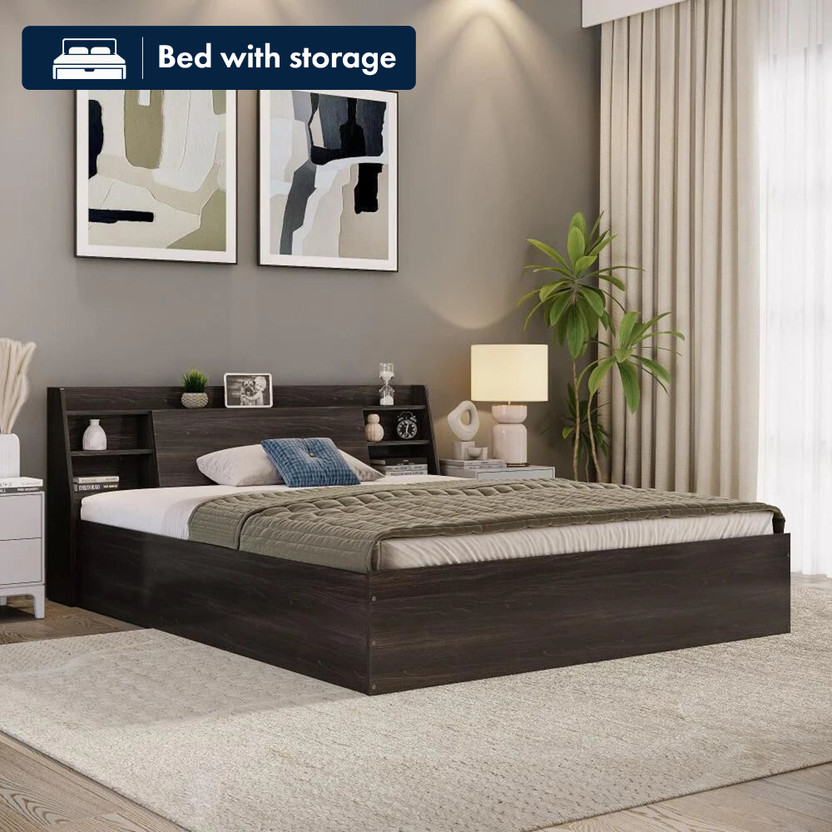 Wakefit Wakefit Leo Engineered Wood King Box Bed, 217.70000000000002 cm x 191 cm (7.14 ft x 6.27 ft)(Finish Color - Wyoming maple, Delivery Condition - Knock Down) - Flipkart Deal