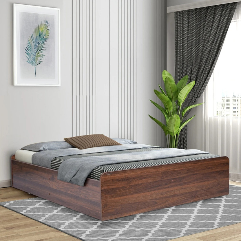 GUDSMITH 4 Years warranty BTC15 Engineered Wood Double Bed, 127.3 cm x 186.8 cm (4.18 ft x 6.13 ft)(Finish Color - Matte finish, Delivery Condition - Knock Down)