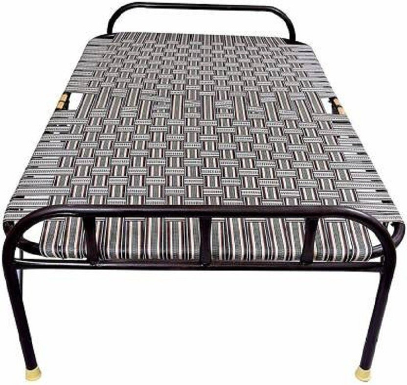COMFORT Creation 2 In 1 Niwar With Free Extras Shoe Base Used For Sleeping Indoor-Outdoor Purpose Metal Queen Bed, 182.88 cm x 106.68 cm (6.0 ft x 3.5 ft)(Finish Color - Green, Delivery Condition - Pre-assembled)