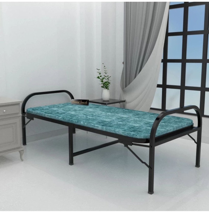 SHIAFA Cushion folding bed Metal Single Bed, 46 cm x 71 cm (1.51 ft x 2.33 ft)(Finish Color - Multiple colour,  (Mattress Included), Delivery Condition - DIY(Do-It-Yourself))