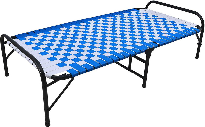 Malik Enterprises VIRGIN_NEW_012 Metal Single Bed, 90 cm x 180 cm (2.95 ft x 5.91 ft)(Finish Color - BLUE, Delivery Condition - Pre-assembled)