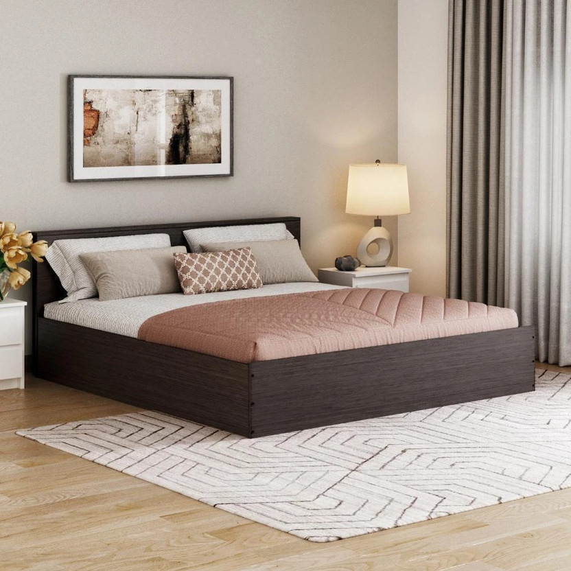 Wakefit Taurus Engineered Wood King Box Bed, 200 cm x 188.9 cm (6.56 ft x 6.2 ft)(Finish Color - Wenge, Delivery Condition - Knock Down)