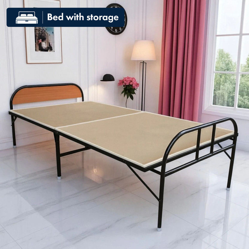 PS PARVESH SMART Engineered Wood Single Box Bed, 191 cm x 91 cm (6.27 ft x 2.99 ft)(Finish Color - Brown, Delivery Condition - Pre-assembled)