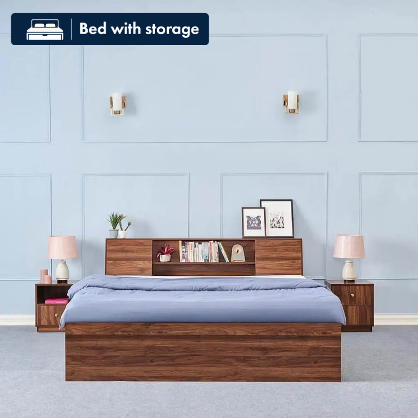 Wakefit Wakefit Orion Engineered Wood King Box Bed, 223.2 cm x 191 cm (7.32 ft x 6.27 ft)(Finish Color - Columbian Walnut, Delivery Condition - Knock Down) - Flipkart Deal
