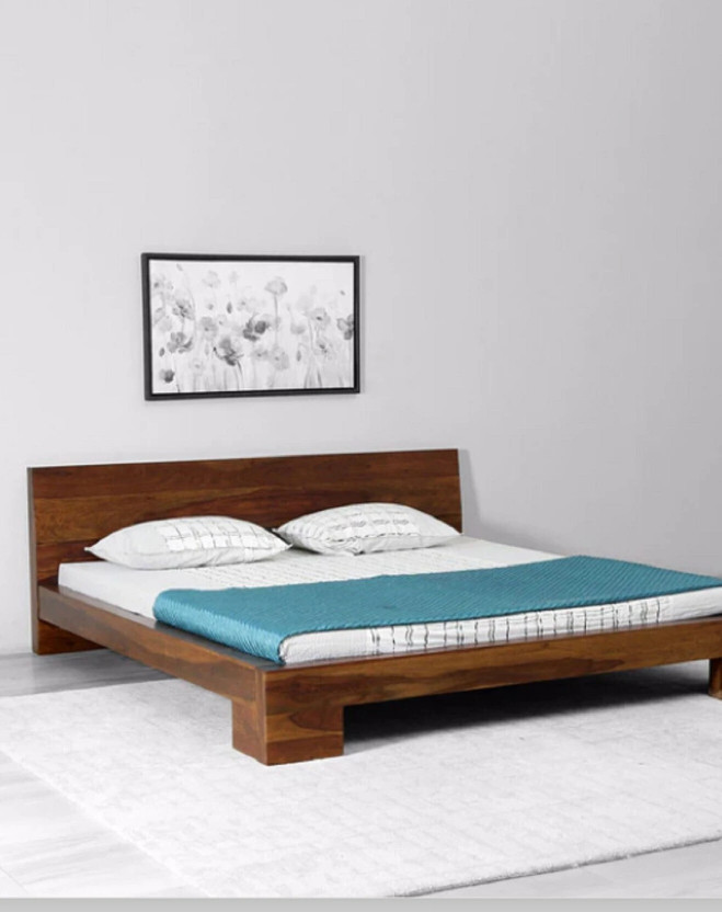Mamata Wood Decor King bed solid sheesham wood for bedroom Delivery Condition-DIY(Do-It-Yourself)) Solid Wood King Bed, 213.36 cm x 187.96 cm (7.0 ft x 6.17 ft)(Finish Color - Dark walnut finish, Delivery Condition - DIY(Do-It-Yourself))
