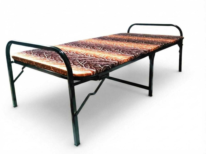 SteelCart Heavy Duty Wooden Folding Bed/Cot with free MATTRESS Termite-Free Engineered Wood Single Bed, 183 cm x 92 cm (6.0 ft x 3.02 ft)(Finish Color - Natural Wood Brown, Delivery Condition - DIY(Do-It-Yourself))