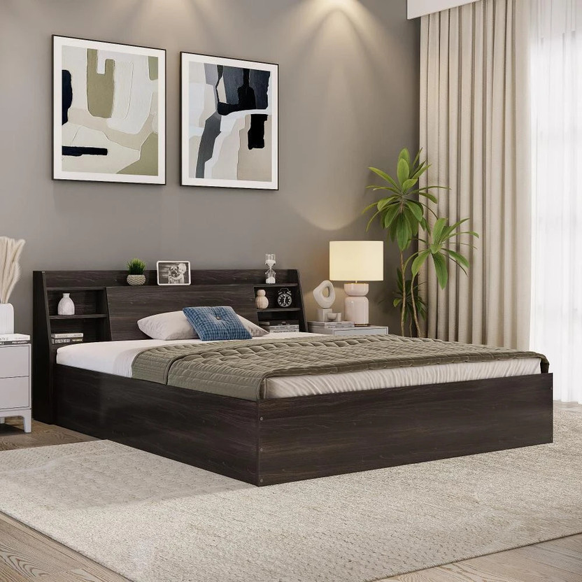 Wakefit Leo Engineered Wood King Box Bed, 217.70000000000002 cm x 191 cm (7.14 ft x 6.27 ft)(Finish Color - Wyoming maple, Delivery Condition - Knock Down)