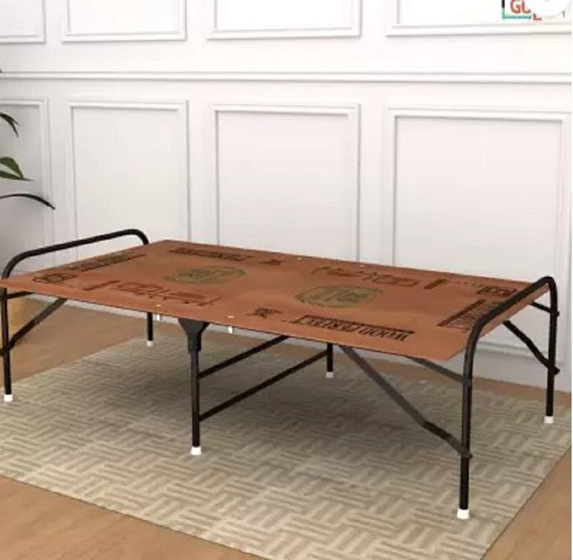 RAMB Portable Folding with FREE MATTRESS Engineered Wood Single Bed, 183 cm x 92 cm (6.0 ft x 3.02 ft)(Finish Color - Multicolor, Delivery Condition - DIY(Do-It-Yourself))