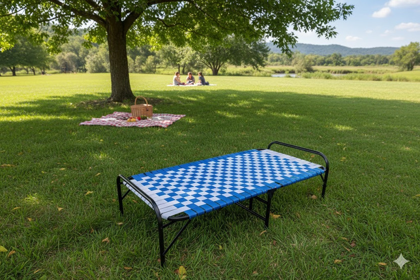 Malik Enterprises BLUE ARTICLE 3X6 Metal Single Bed, 182 cm x 76 cm (5.97 ft x 2.49 ft)(Finish Color - POWDER COATED, Delivery Condition - DIY(Do-It-Yourself))