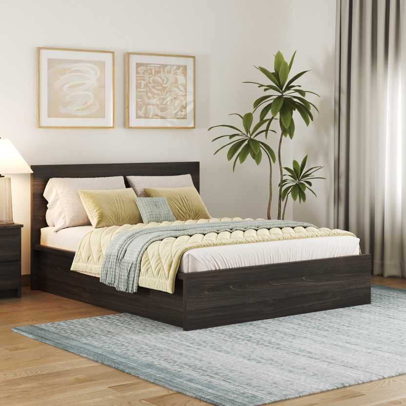 Wakefit Centaur Engineered Wood Queen Box Bed, 164 cm x 96 cm (5.38 ft x 3.15 ft)(Finish Color - Wyoming maple, Delivery Condition - Knock Down)