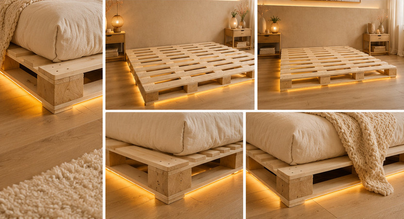 Prime Wooden Packers Beautiful Platform Bed Frame Engineered Wood Single Bed, 183 cm x 122 cm (6.0 ft x 4.0 ft)(Finish Color - Natural Plywood, Delivery Condition - DIY(Do-It-Yourself))
