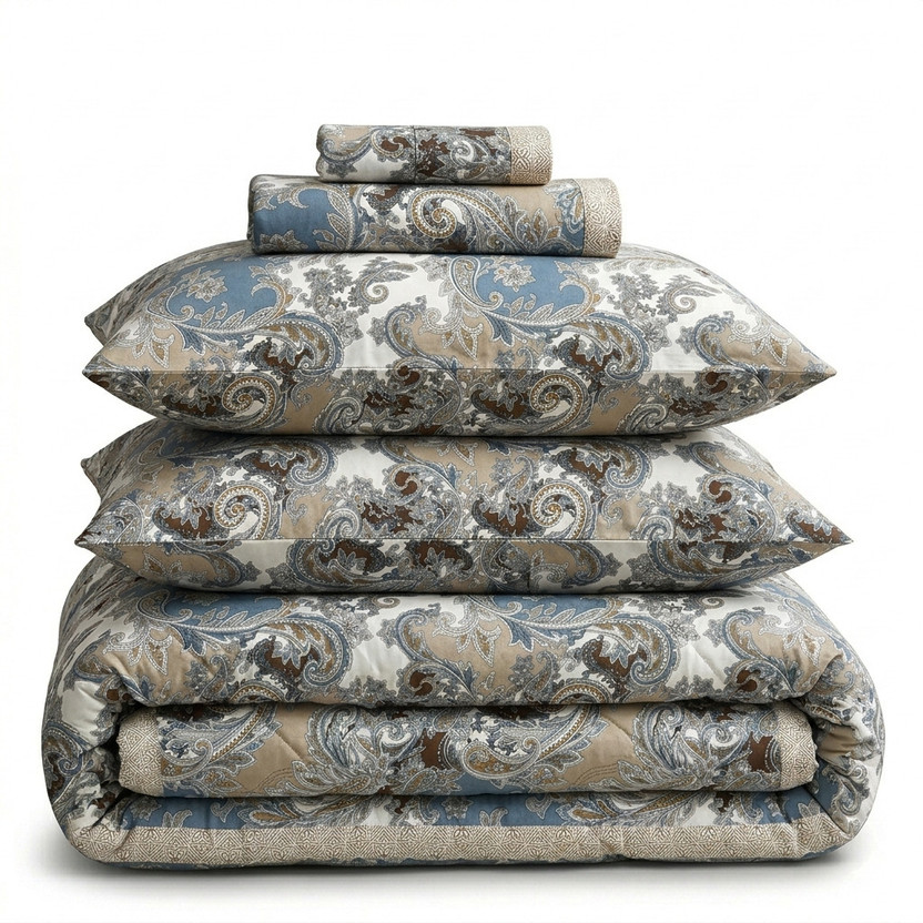 Indian Weavers home store Cotton Double Sized Bedding Set(Multicolor, 1 Bedsheet 2 Pillow)