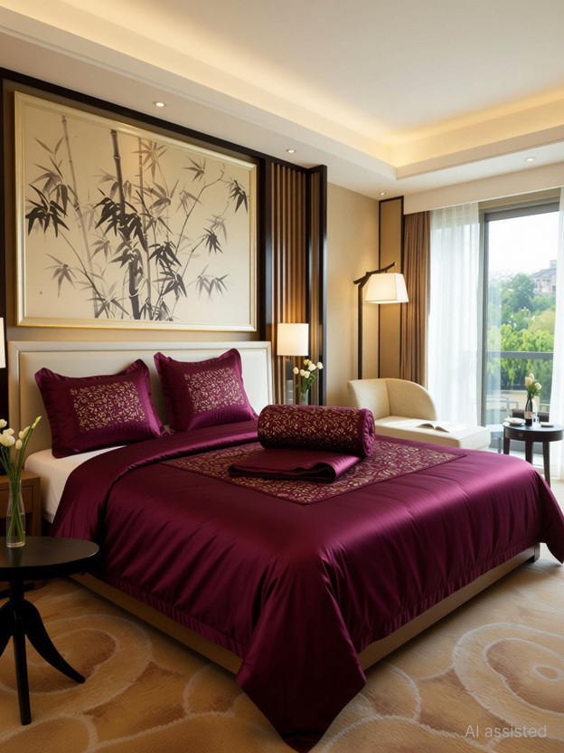 PRISHAA PRISHAA Satin Queen Sized Bedding Set(Maroon, 1 Bedsheet, 2 Pillow Cover) - Flipkart Deal