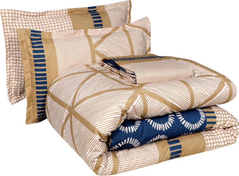 Flipkart SmartBuy Microfiber Double King Sized Bedding Set(Audi ( 4pcs Bedding Set | 1 Comforter | 1 Double Bed Sheet | 2 Pillow Covers), Complete 4pcs Bedding Set | 1 Reversible Comforter | 1 Double Bed Sheet | 2 Pillow Covers)